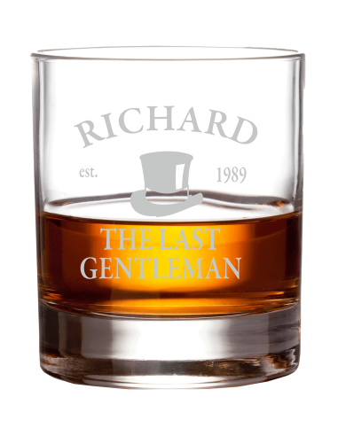 Graviertes Whiskyglas "Last Gentleman"